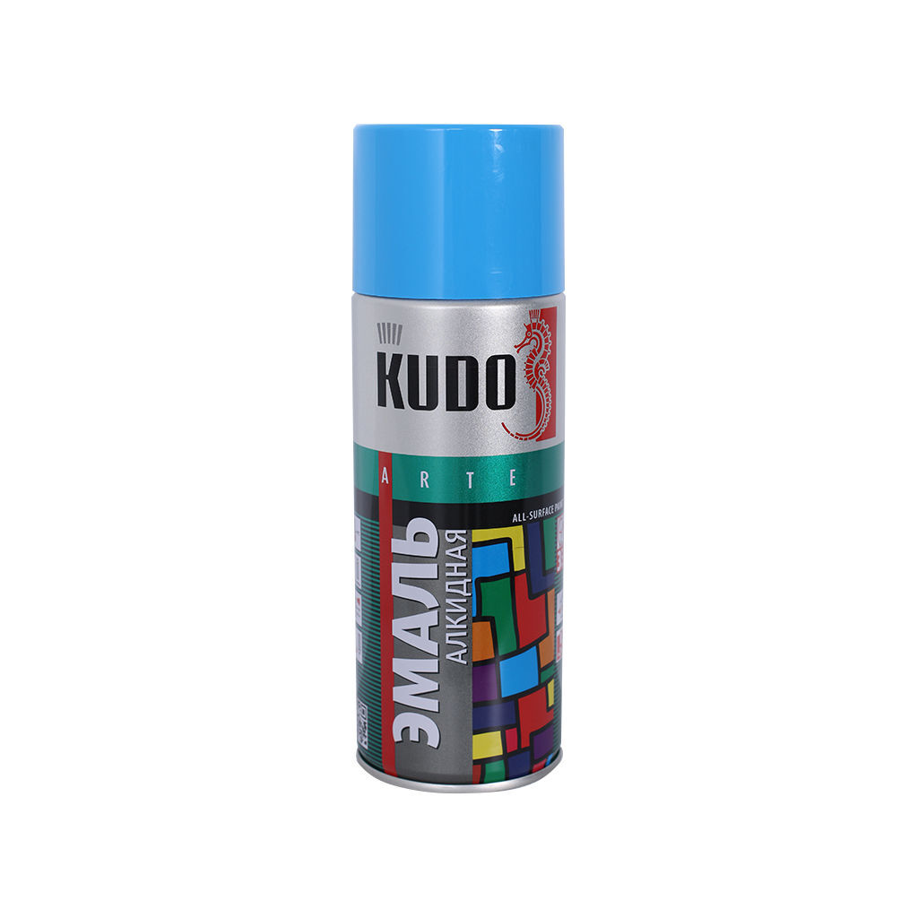 უნივერსალური სპრეი ემალი ცისფერი 0.52 ლ KUDO — სპრეი საღებავი