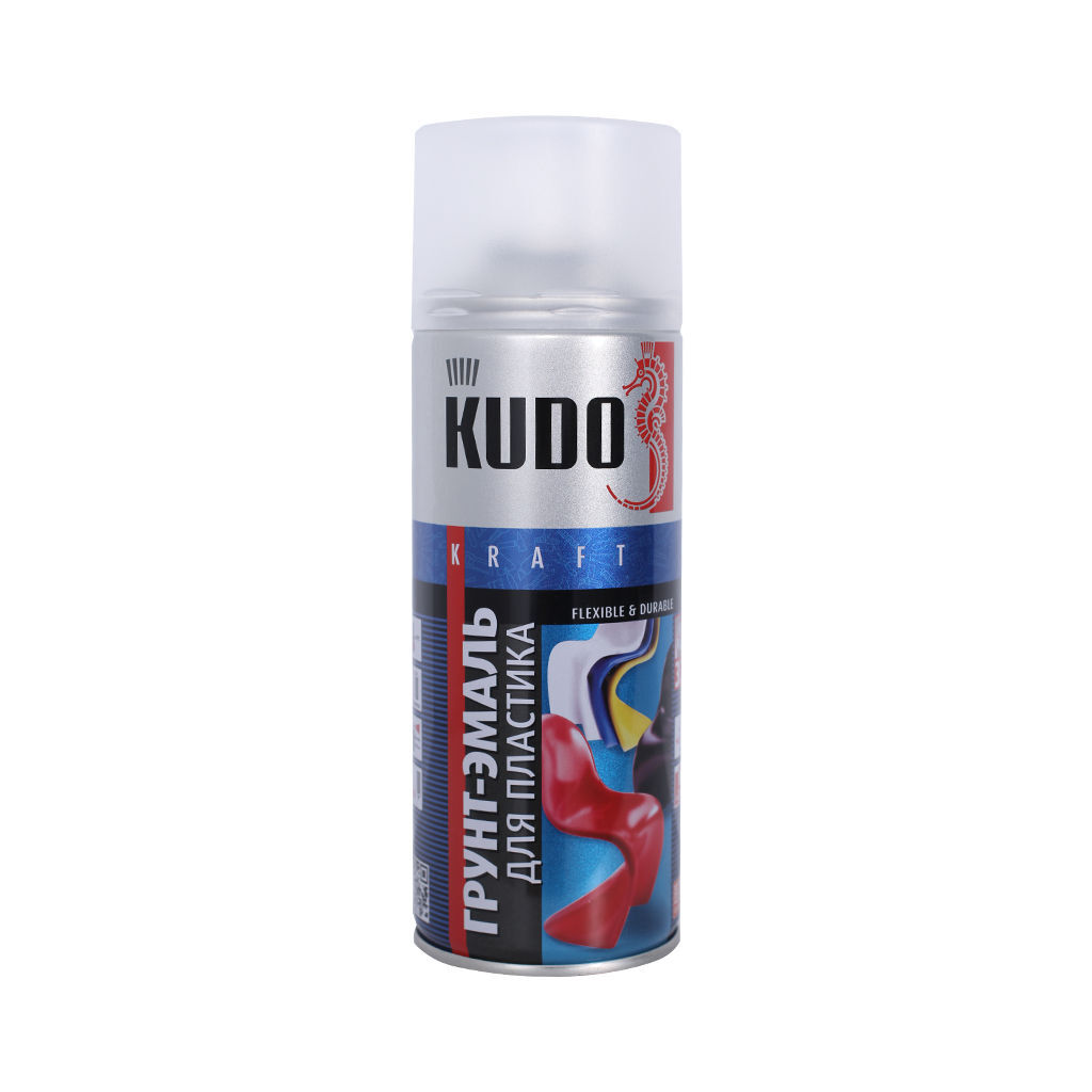ემალის გრუნტი სპრეი ნაცრისფერი 0.52 ლ KUDO RAL 7031 — სპრეი საღებავი