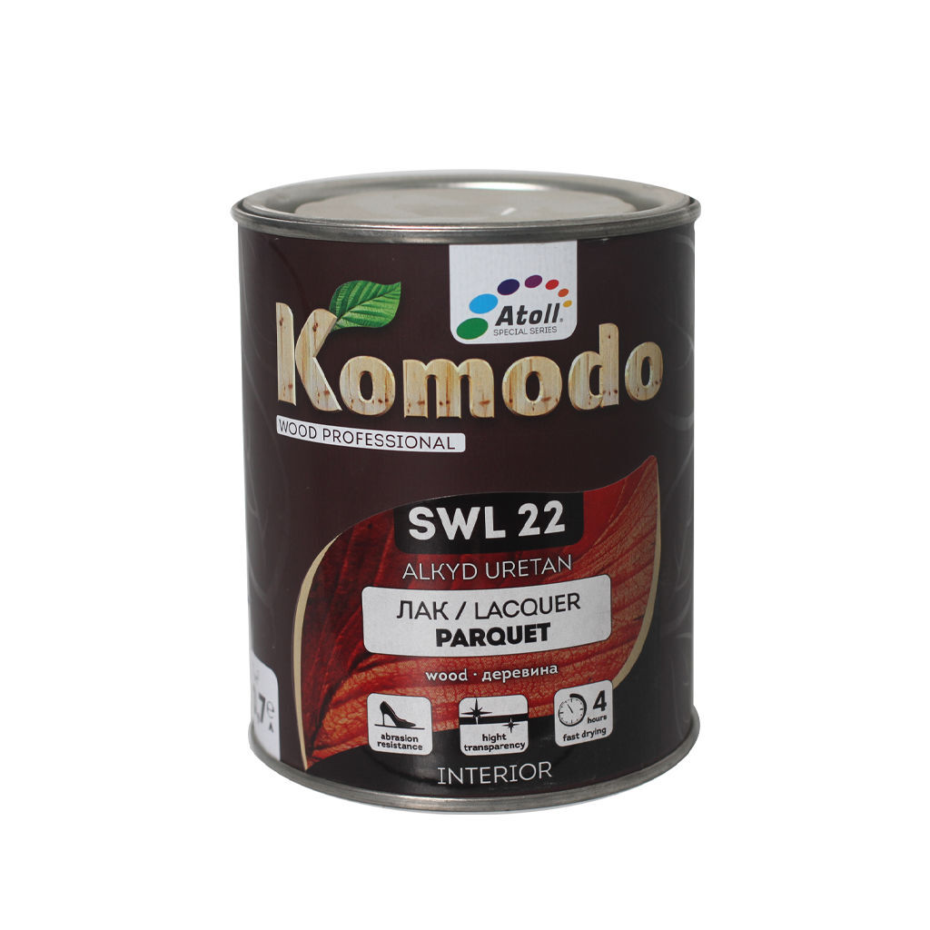 0.7ლ პარკეტის ლაქი პრიალა COMODO SWL-22 — ლაქი