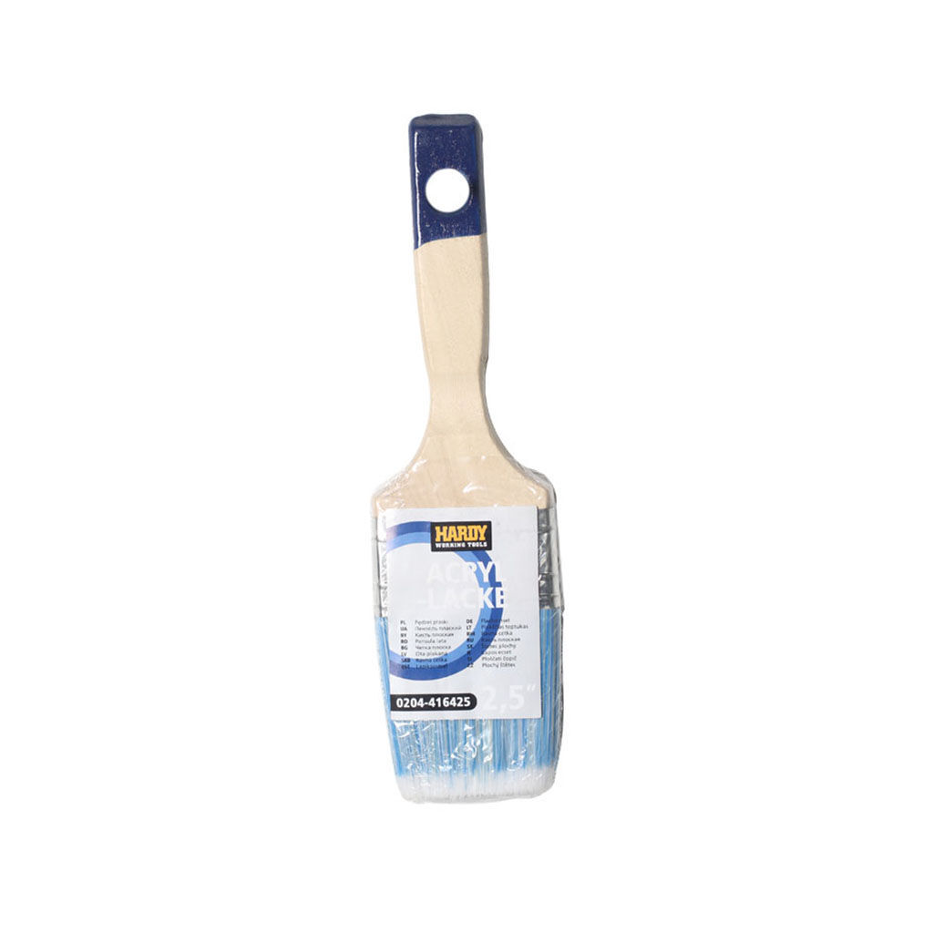 ბრტყელი ფუნჯი 2.5'' HARDY 0204-416425 — სამღებრო ხელსაწყოები