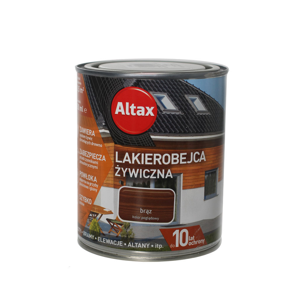 0.75ლ ფასადის ლაქი ყავისფერი ALTAX — ლაქი
