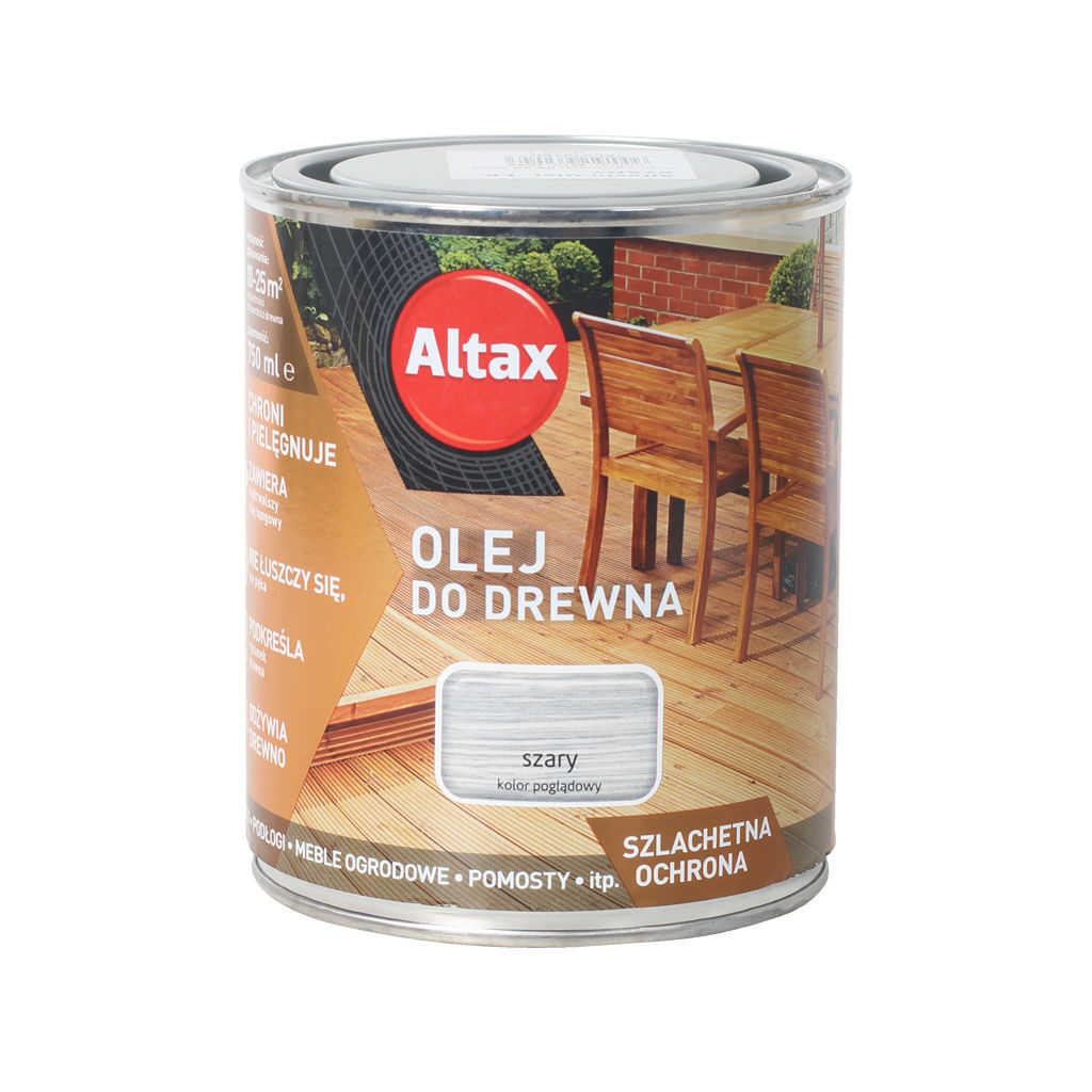 ტერასის ზეთი რუხი 0.75 ლ ALTAX — ხის საფარი