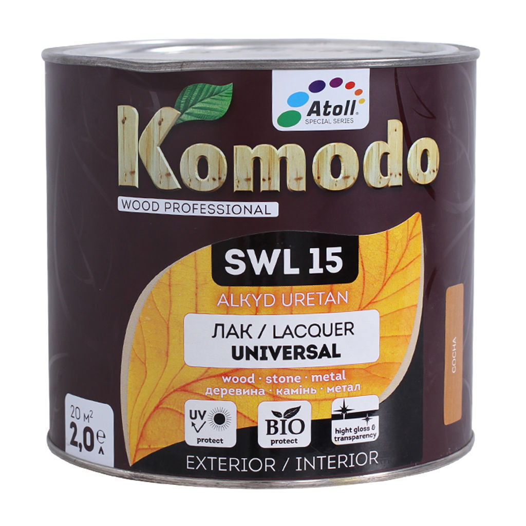 2ლ ლაქი ფიჭვი KOMODO SWL-15 — ლაქი