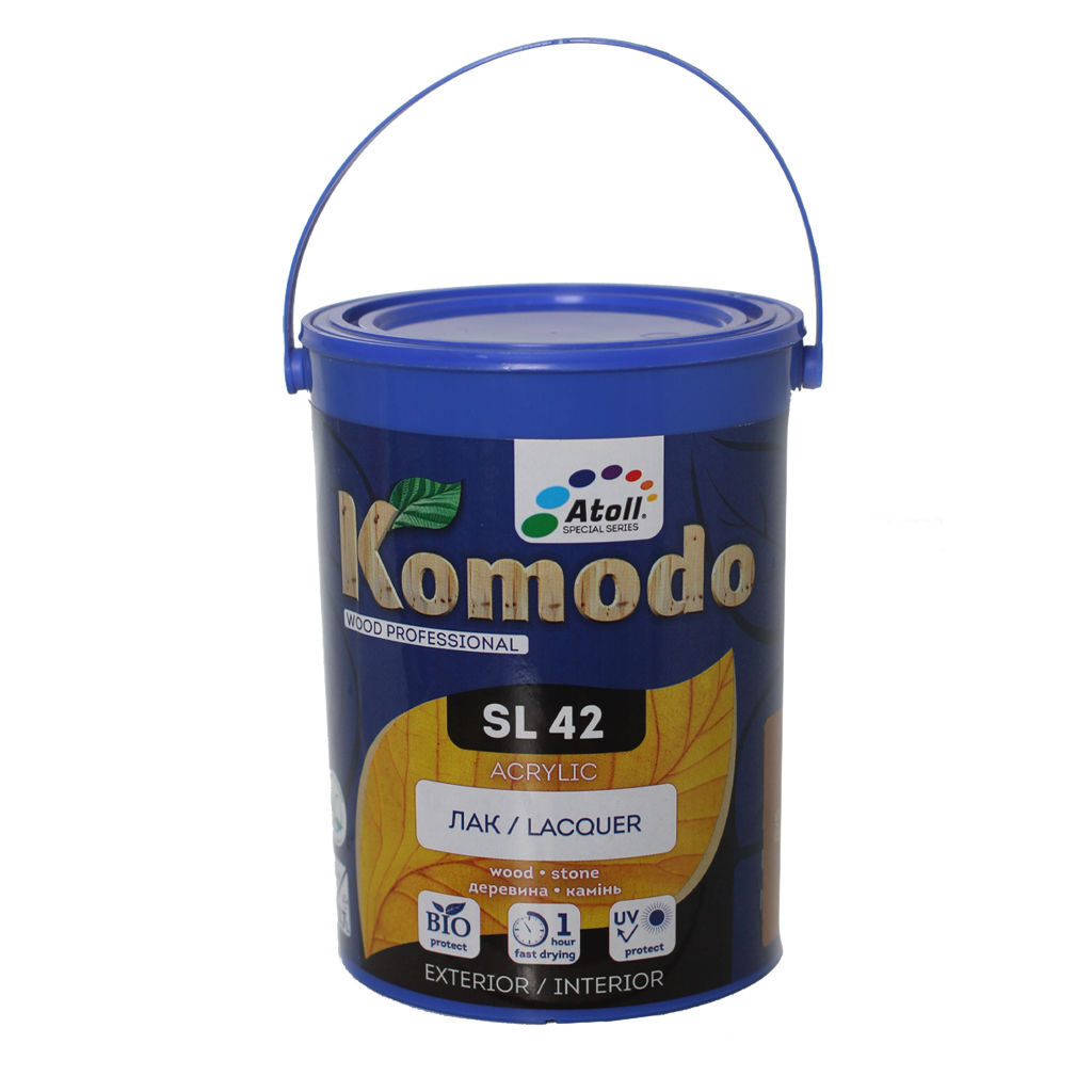 0.7ლ ხის ლაქი მუხა KOMODO SL-42 — ლაქი