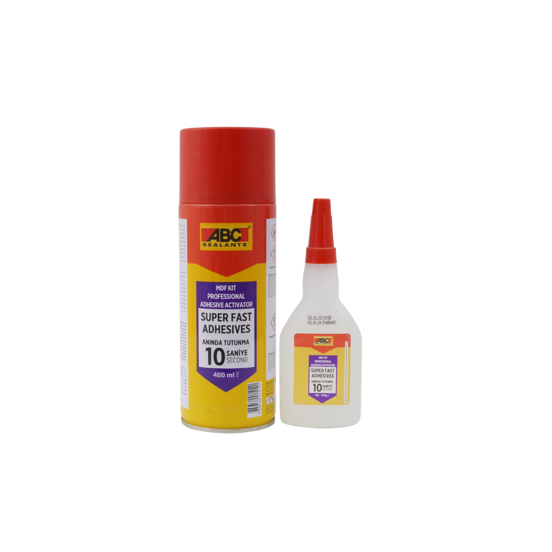 MDF KIT წებო ორკომპონენტიანი 400მლ + 100გრ ABC SEALANTS — წებო