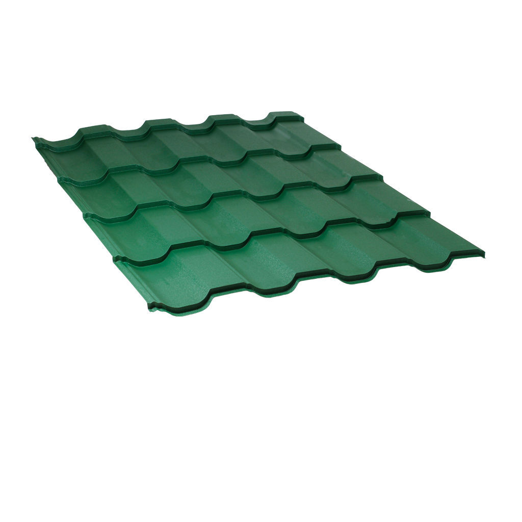 მეტალოკრამიტი ფერადი თუნუქის სახურავი 0.5X1200 ხაოიანი RAL 6005 NOVA — თუნუქის სახურავი