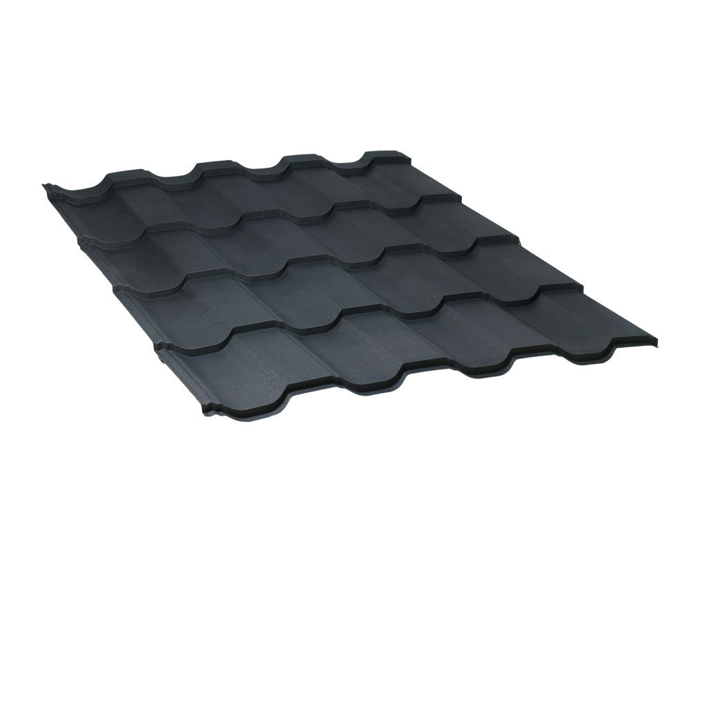 მეტალოკრამიტი ფერადი თუნუქის სახურავი 0.5X1200 ხაოიანი RAL 7016 NOVA — თუნუქის სახურავი