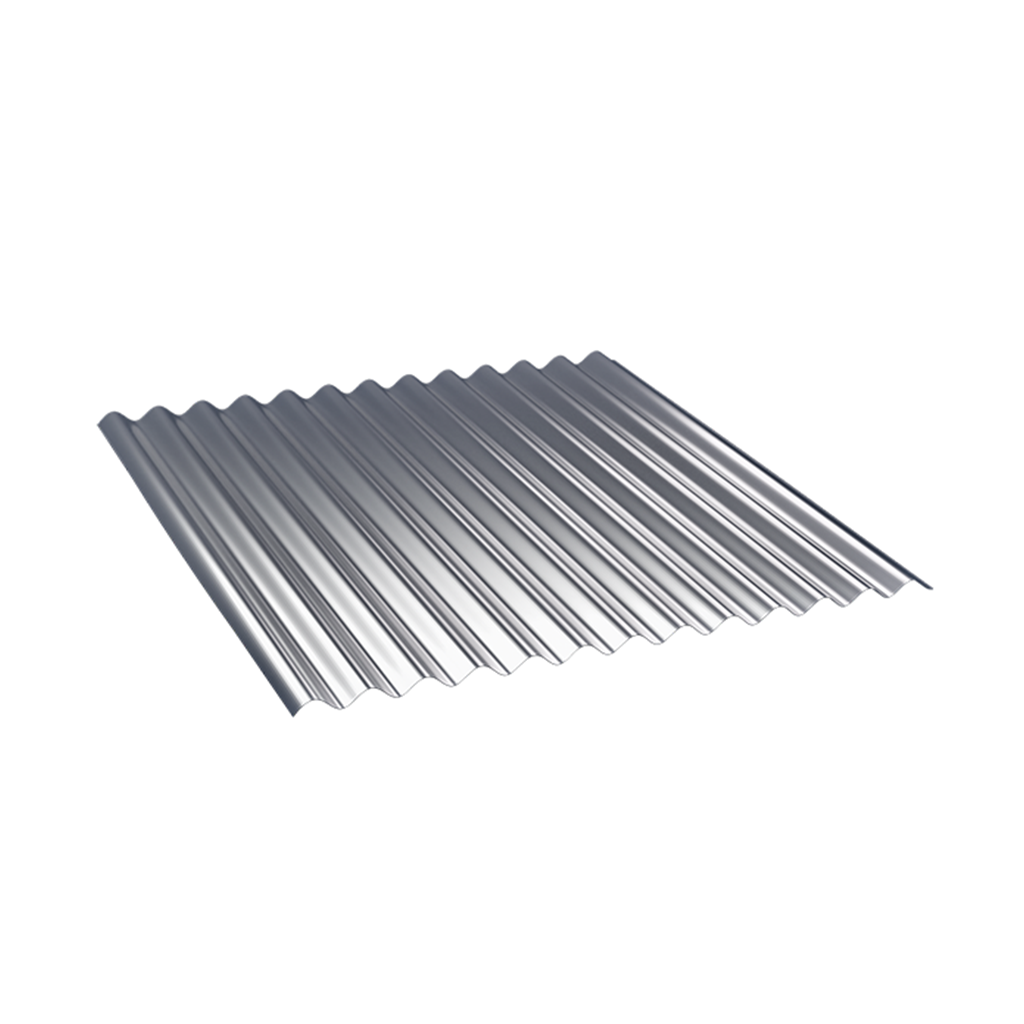 გოფრირებული მოთუთიებული ნაგლინის სახურავი 0.6X1140 პრიალა NOVA — თუნუქის სახურავი