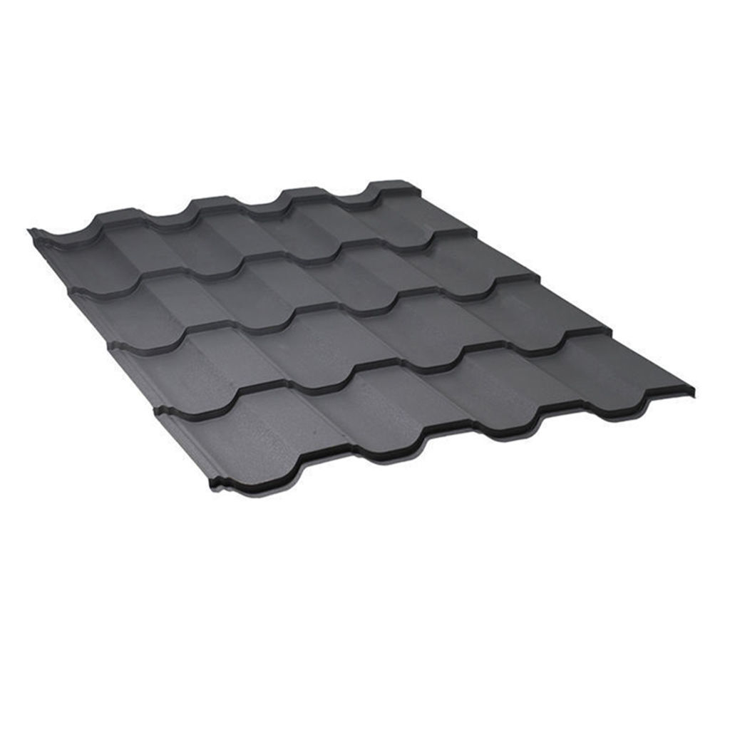 მეტალოკრამიტი ფერადი თუნუქის სახურავი 0.4X1200 ხაოიანი RAL 7024 NOVA — თუნუქის სახურავი