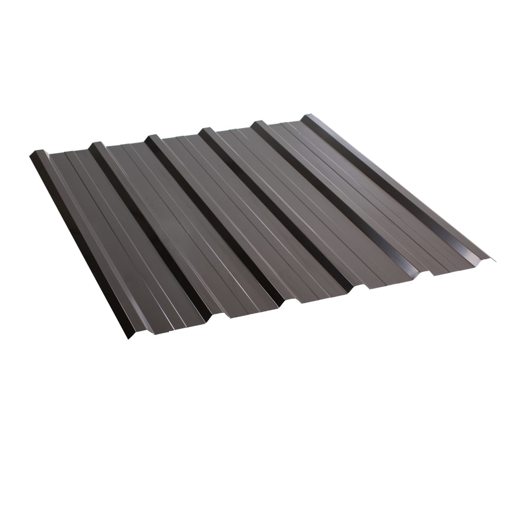 პროფილირებული ფერადი თუნუქის სახურავი 0.5X1160 პრიალა RAL 8019 NOVA — თუნუქის სახურავი