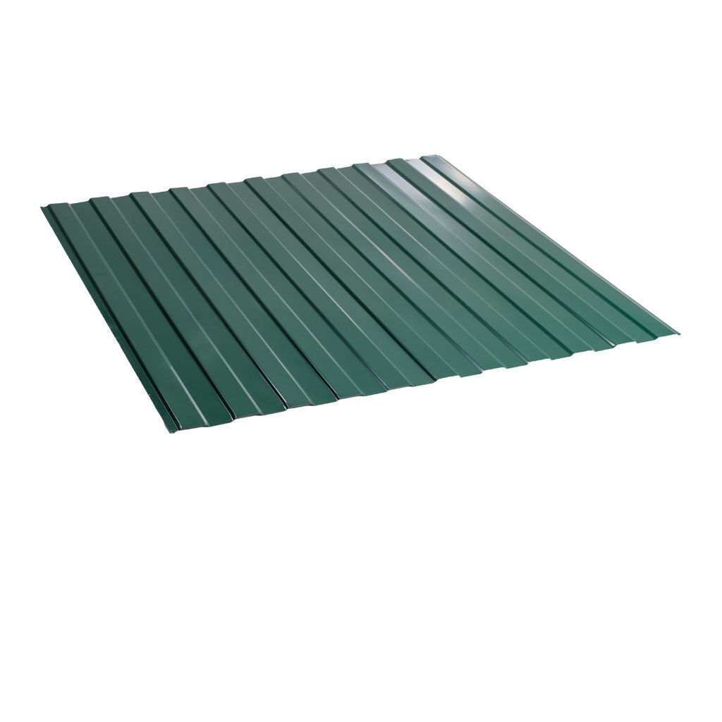 პროფილირებული ფერადი თუნუქი 0.45X1190 პრიალა RAL 6005 (ტრაპეცია, H7) (ორმხრივი) NOVA — თუნუქის სახურავი