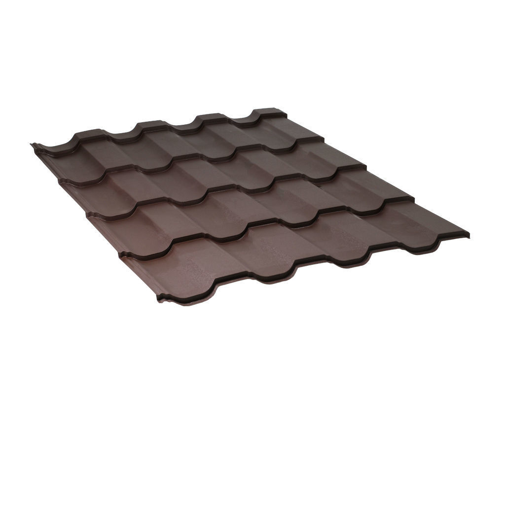 მეტალოკრამიტი ფერადი თუნუქის სახურავი 0.45X1200 ხაოიანი RAL 8019 (ორმხრივი) NOVA — თუნუქის სახურავი