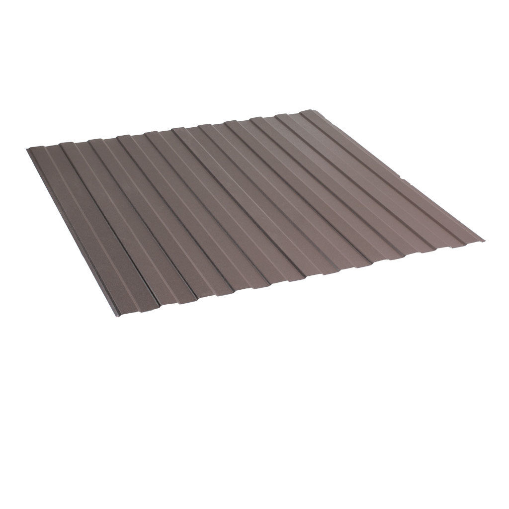 პროფილირებული ფერადი თუნუქი 0.5X1190 ხაოიანი RAL8019 NOVA — თუნუქის სახურავი