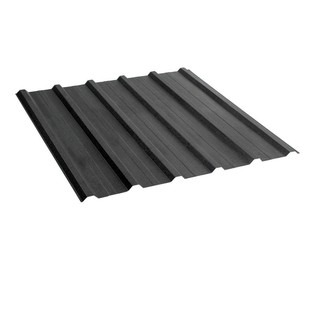 პროფილირებული ფერადი თუნუქის სახურავი 0.5X1150 ხაოიანი RAL9005 NOVA — თუნუქის სახურავი