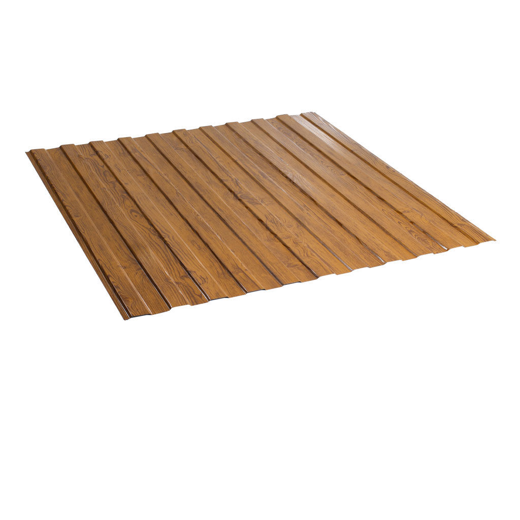 პროფილირებული ფერადი თუნუქი 0.5X1190 ხაოიანი WOOD NOVA — თუნუქის სახურავი