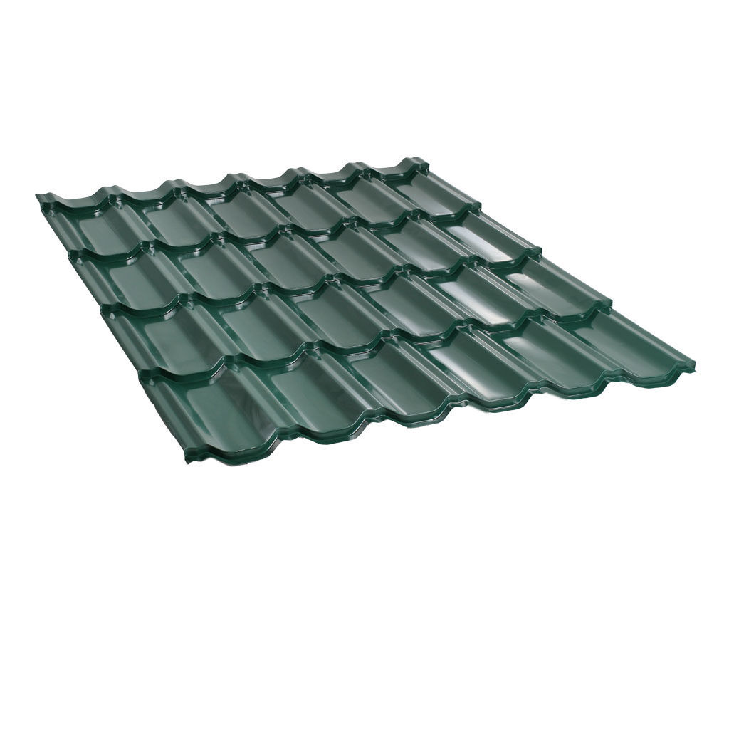 მეტალოკრამიტი ფერადი თუნუქის სახურავი 0.5X1200 პრიალა RAL6005 NOVA — თუნუქის სახურავი