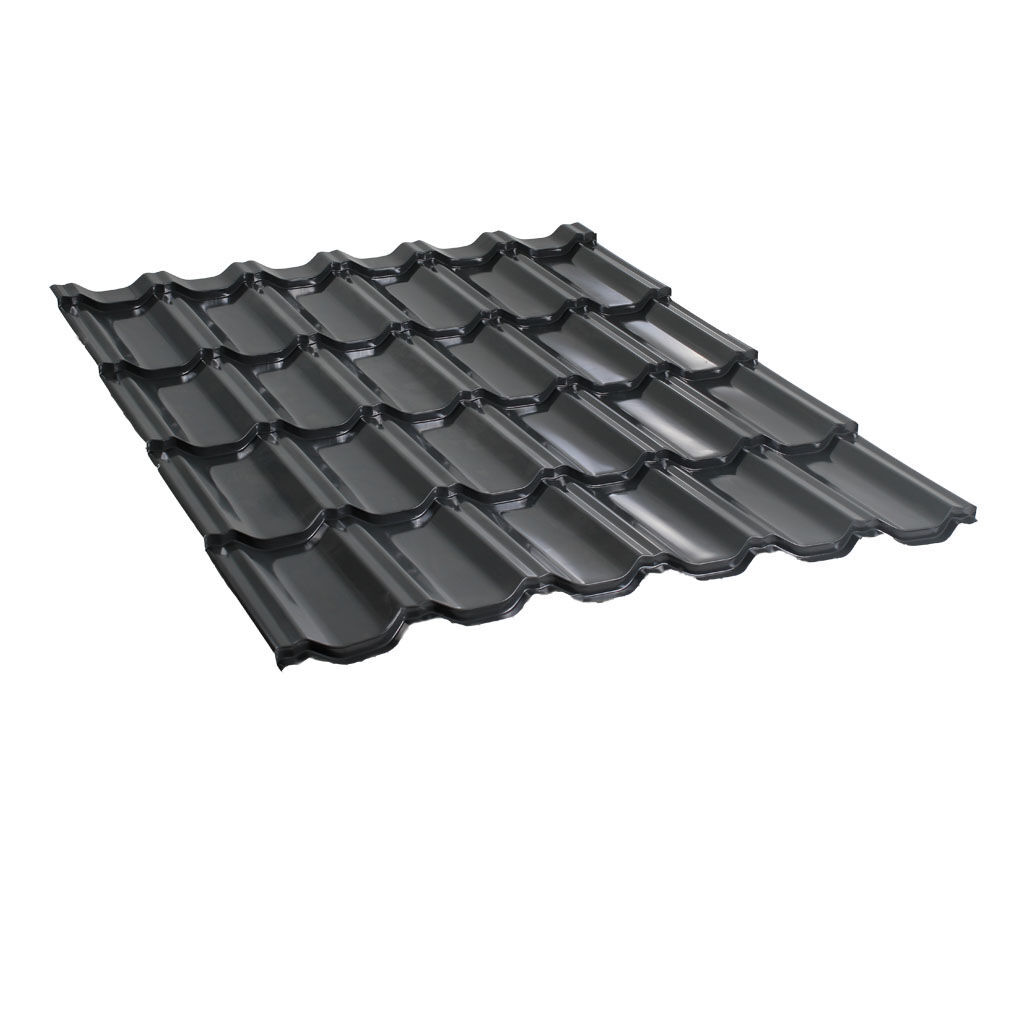 მეტალოკრამიტი ფერადი თუნუქის სახურავი 0.5X1200 პრიალა RAL7016 NOVA — თუნუქის სახურავი