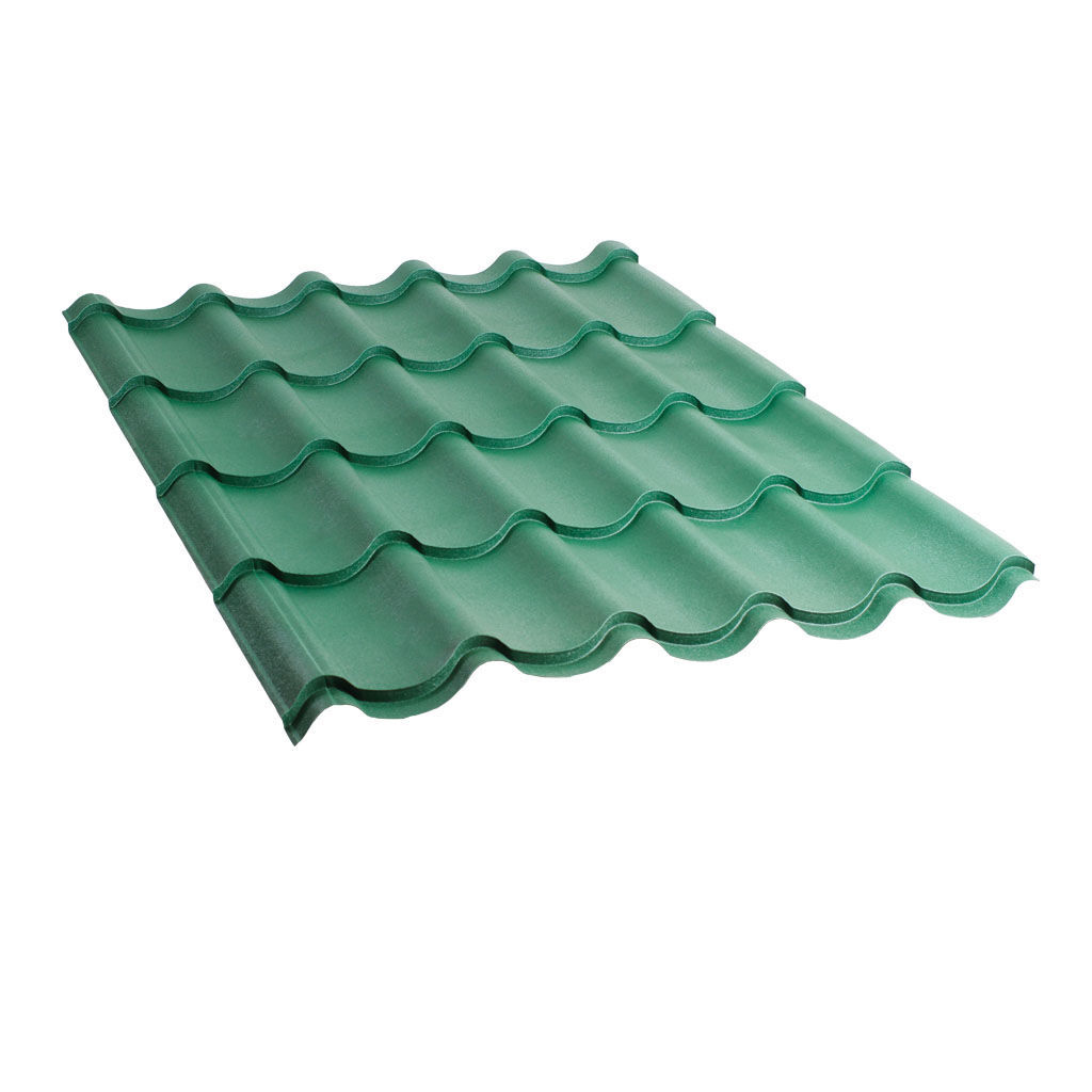 მეტალოკრამიტი ფერადი თუნუქის სახურავი 0.5X1180 ხაოიანი RAL6005 NOVA — თუნუქის სახურავი