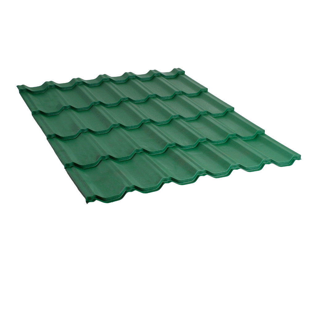 მეტალოკრამიტი ფერადი თუნუქის სახურავი 0.5X1200 ხაოიანი RAL6005 NOVA — თუნუქის სახურავი