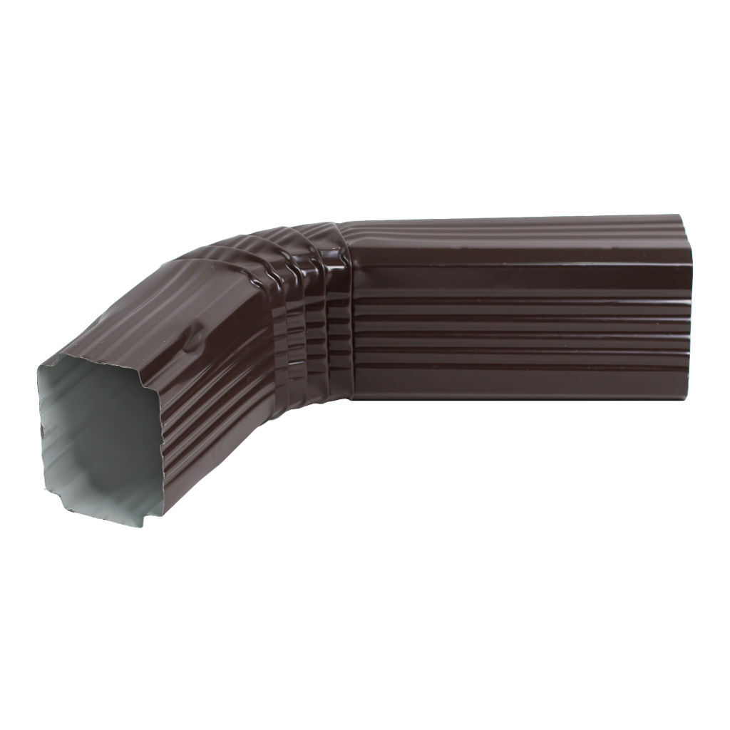 ოთხკუთხა წყალსაწრეტი მილის მუხლი 0.50x350 RAL 8019 (500 მმ.) — სანიაღვრე სისტემები