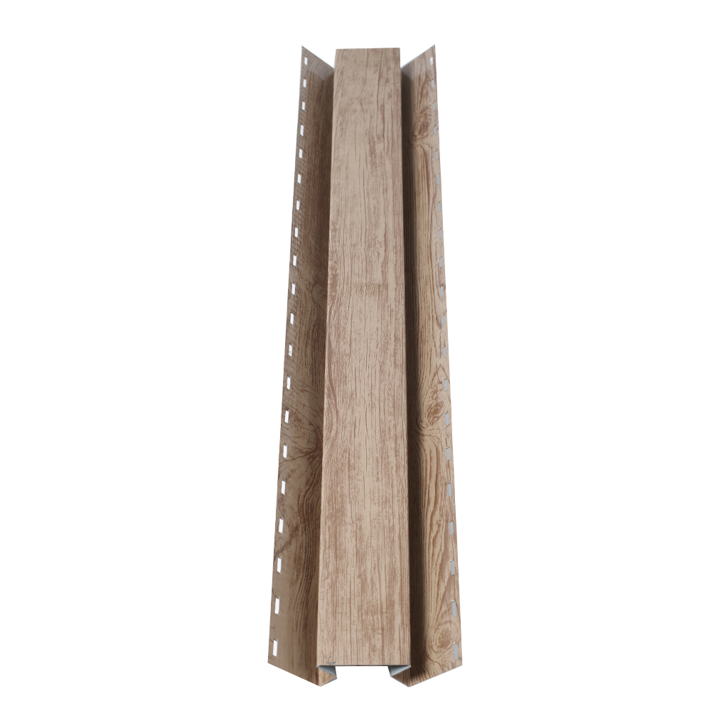 საიდინგის შიდა კუთხის პროფილი (2მ) ხაოიანი WOOD LIGHTER NOVA — სახურავის აქსესუარები
