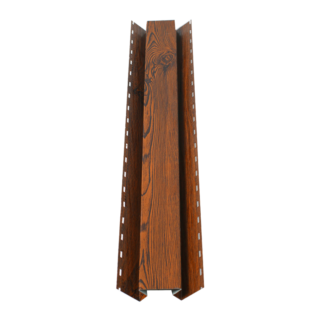 საიდინგის შიდა კუთხის პროფილი (2მ) ხაოიანი WOOD NOVA — სახურავის აქსესუარები