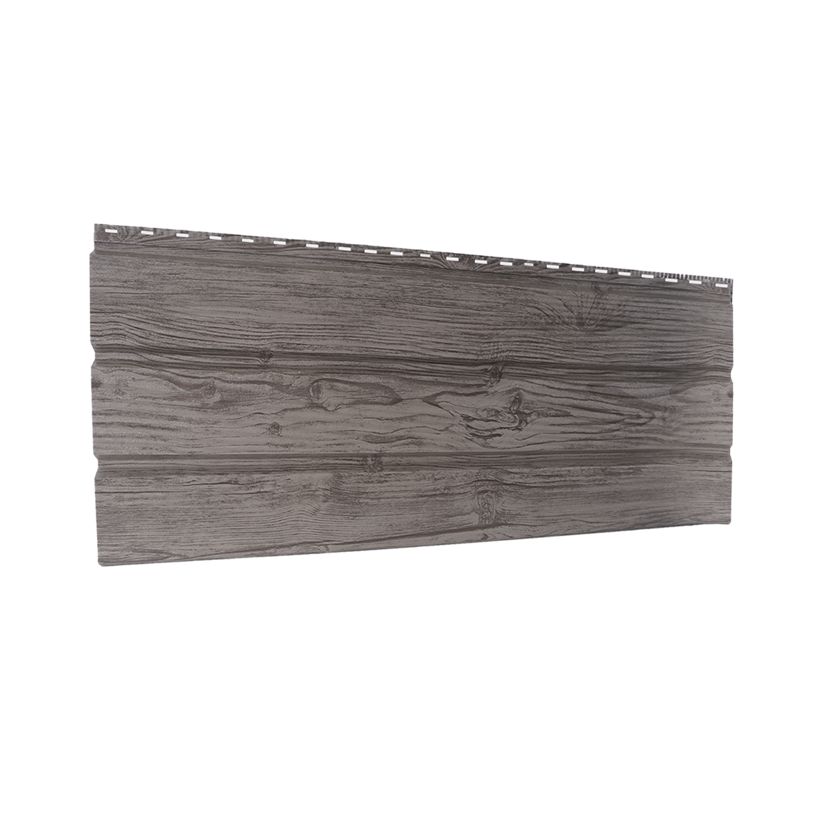 84-იანი ფერადი თუნუქის საიდინგი 0.5X345 ხაოიანი WOOD GREY NOVA — ფასადის პანელი