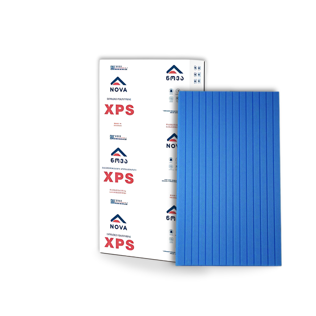 ექსტრუდირებული პოლისტიროლი XPS 3X60X120 სმ (14 ცალიანი შეკვრა) TIP1500 ლურჯი NOVA — ქაფპოლისტიროლი (XPS)