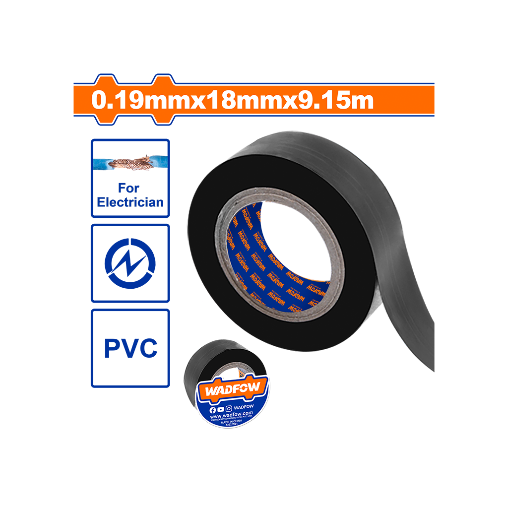 საიზოლაციო ლენტი 0.19მმX18მმX9.15მ PVC (WPN1101) WADFOW — თერმოსაიზოლაციო მილი