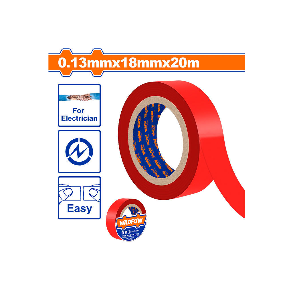 საიზოლაციო ლენტი 0.13X18X20 PVC (WPN1012) WADFOW — თერმოსაიზოლაციო მილი