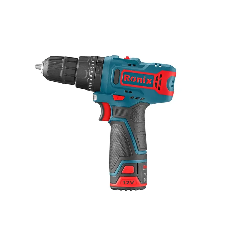 უსადენო დარტყმითი ბურღი-სახრახნისი Ronix-8101K 12V, 28N.M — დრელები