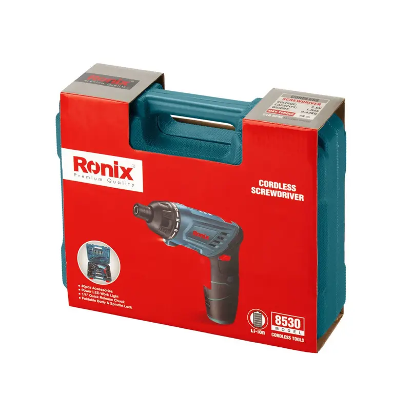 უსადენო სახრახნისი Ronix-8530 3.6V, 5N.M — დრელები