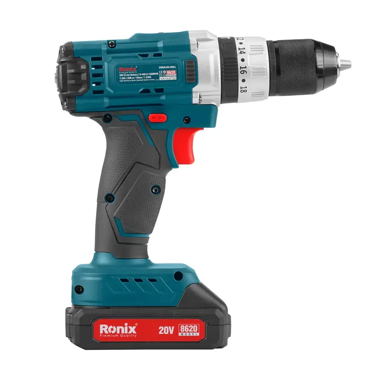უსადენო დარტყმითი ბურღი-სახრახნისი Ronix-8620 20V — დრელები