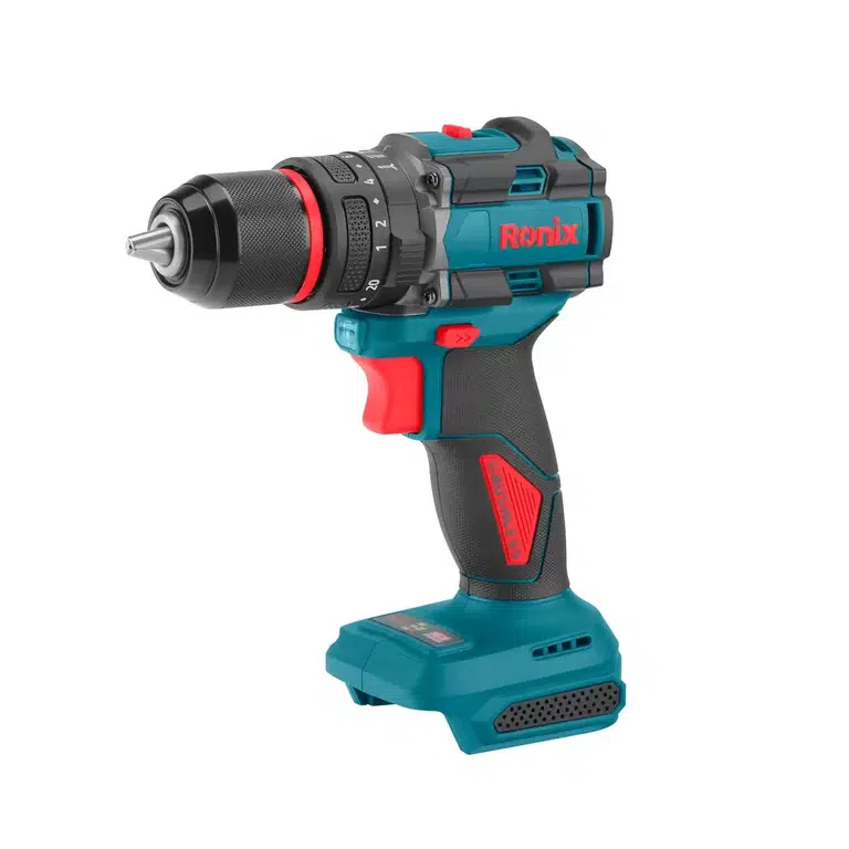 უსადენო უნახშირო ბურღი-სახრახნისი Ronix-8670 20V 60 nm ელემენტის გარეშე — დრელები