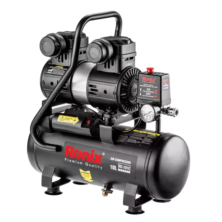 ჰაერის ჩუმი კომპრესორი Ronix RC-1012, 10ლ, 1280w — კომპრესორები