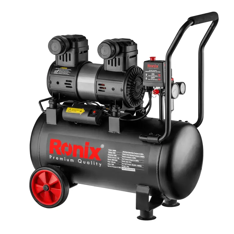 ჰაერის ჩუმი კომპრესორი Ronix RC-5012, 50ლ, 1680w — კომპრესორები