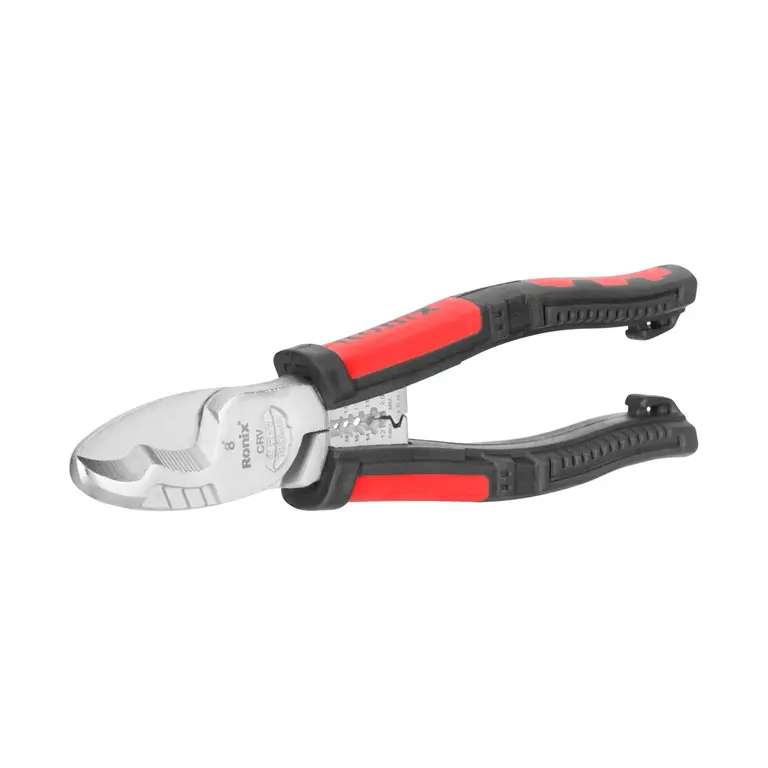 კაბელის საკვნეტი და საფცქვნელი Ronix RH-1293, 8 ინჩი — ბრტყელტუჩები და მომჭერები