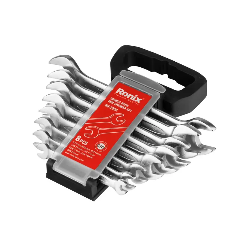 ღია ქანჩის გასაღებების ნაკრები Ronix RH-2252, 8ც — ინსტრუმენტების ნაკრები