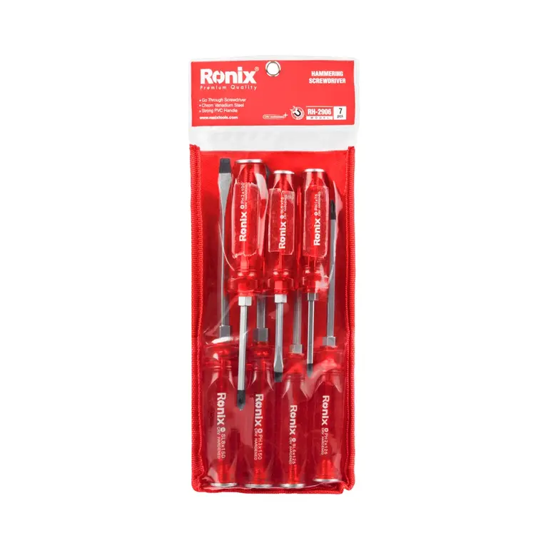 დასარტყამი სახრახნისების ნაკრები Ronix RH-2906, 7ც — ინსტრუმენტების ნაკრები