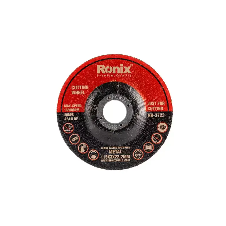 ფოლადის საჭრელი დისკი Ronix RH-3723, 115მმ*3.0მმ — დისკები