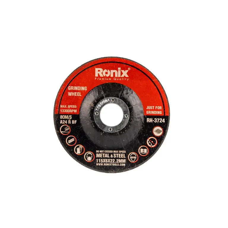 ფოლადის სახეხი დისკი Ronix RH-3724, 115*6.0 მმ — დისკები