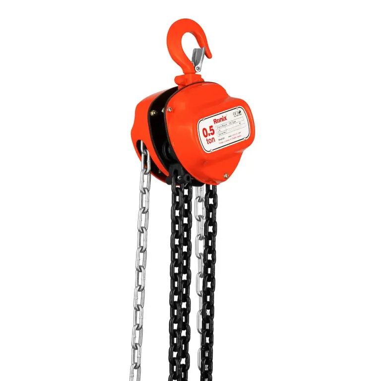 ხელის ჯაჭვური ამწე (ტალი) RONIX RH-4101, 0.5 ტონა — კიბეები და ხარაჩოები