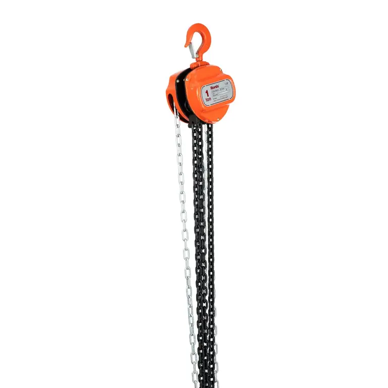 ხელის ჯაჭვური ამწე (ტალი) RONIX RH-4102, 1 ტონა — კიბეები და ხარაჩოები