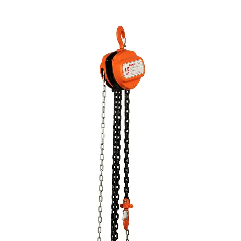 ხელის ჯაჭვური ამწე (ტალი) RONIX RH-4103, 1.5 ტონა — კიბეები და ხარაჩოები