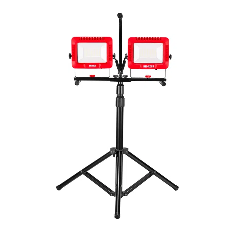 სამუშაო LED სანათი სამფეხა სადგამით Ronix RH-4219, 50w*2 — LED განათება