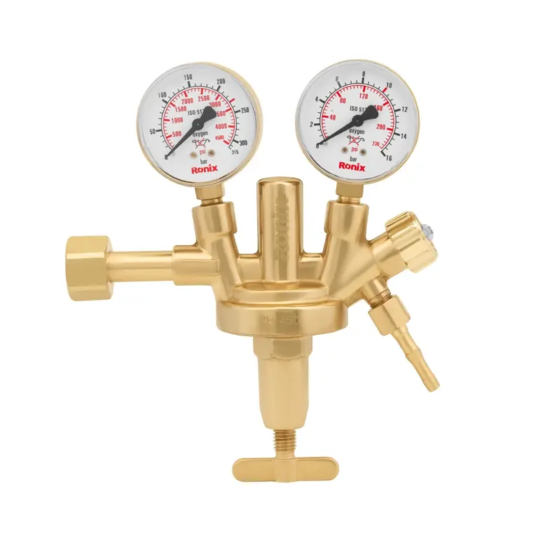 ჟანგბადის წნევის რეგულატორი RONIX RH-4504 Zinser მოდელი — შედუღების აპარატები