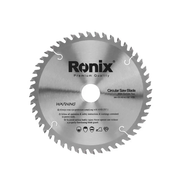 ცირკულარული ხერხის დისკი ATB 48T Ronix RH-5105, 200მმ — დისკები