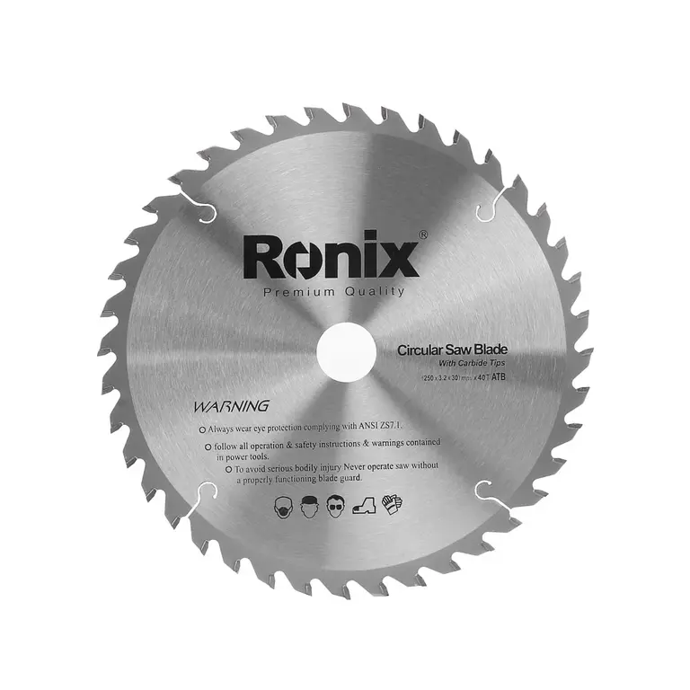 ცირკულარული ხერხის დისკი ATB 40T Ronix RH-5109, 250მმ — დისკები
