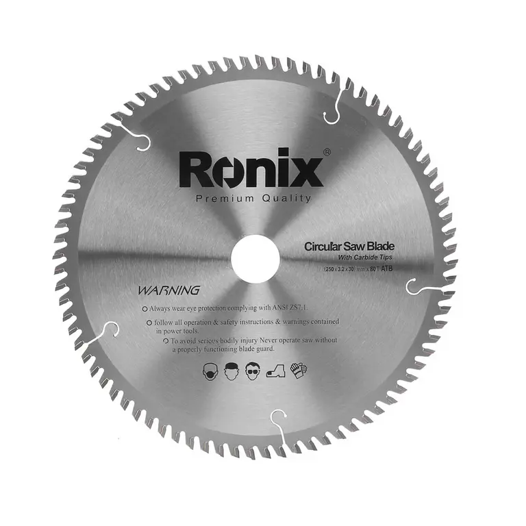 ცირკულარული ხერხის დისკი ATB 80T Ronix RH-5111, 250მმ — დისკები