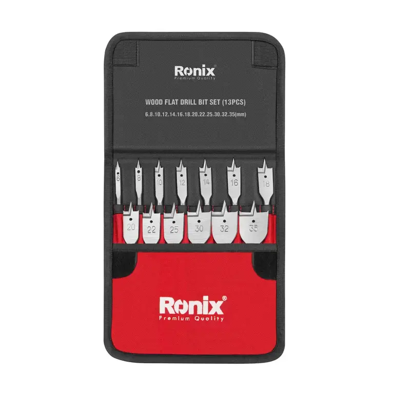ხის ბურღების ნაკრები Ronix RH-5300, 13ც. — ბურღები